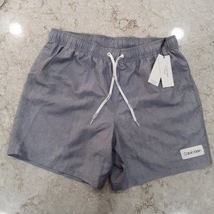 Calvin Klein Swim Trunks Shorts Blue/Gray Sz: L